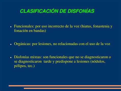 Ppt Acordada Con La Srt Sobre DisfonÍas Profesionales Powerpoint