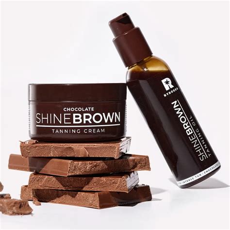 Amazon Byrokko Tanning Set In Original Shine Brown Chocolate