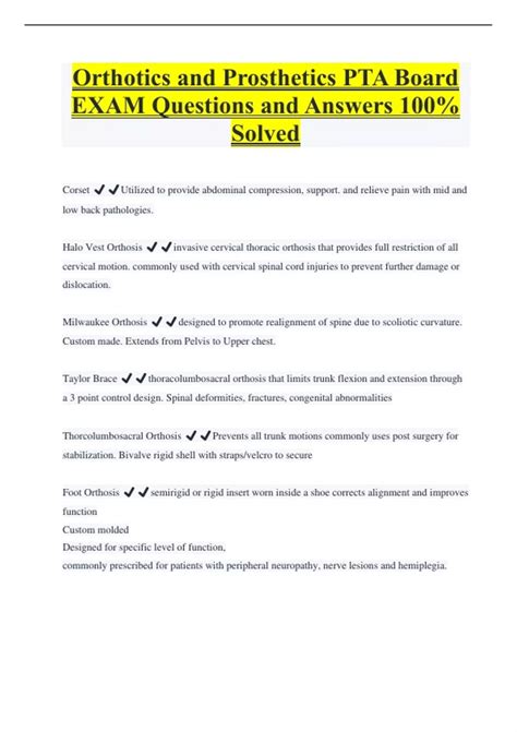 Ortho Board Exam Questions 8