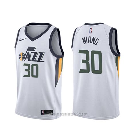 Camiseta Utah Jazz Georges Niang 30 Association Blanco Baratas