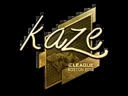 Kaze Gold Boston 2018 CSGO Sticker Price CS GO Captain