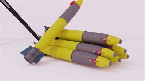 3d Model Russian Anti Tank Missiles 9m133 Kornet Vr Ar Low Poly