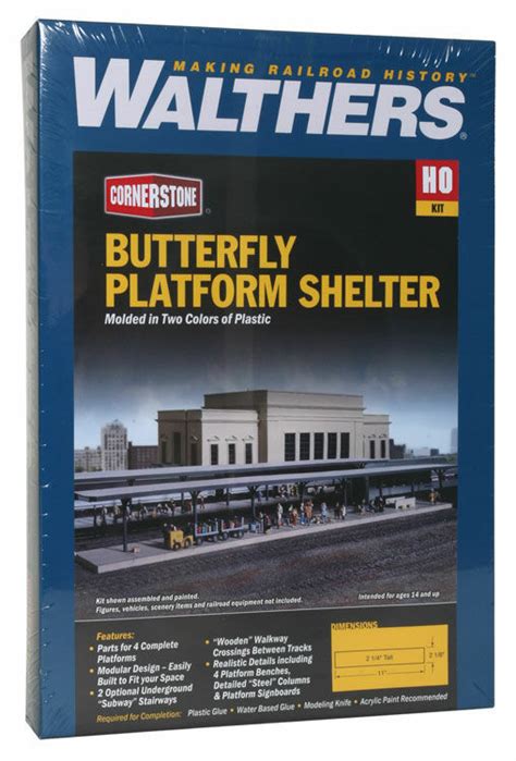 Walthers Ho Cornerstone Butterfly Style Station Platform Shelter