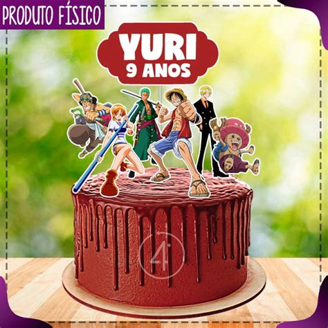 One Piece Topo De Bolo Personalizado Nome E Idade Elo