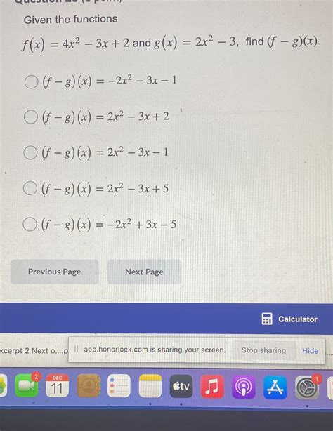 [solved] Given The Functions F X 4x2 3x 2 And 8 X 2x2 3