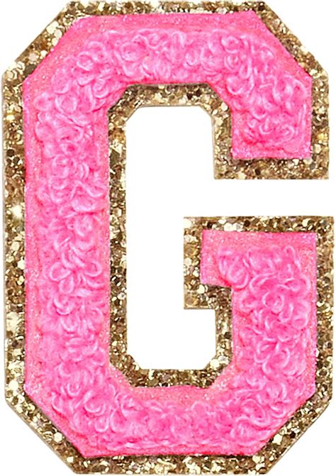 Bubblegum Glitter Varsity Letter Patches Stoney Clover Lane In