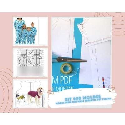 Kit 400 Moldes Modelagem Fem Masc Infantil Pet Pijama Confec