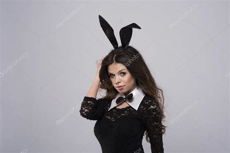 Sexy Brunette In Rabbit Costume Stock Photo By Gpointstudio 96925466