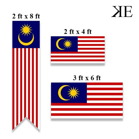 Flag Malaysia Bendera Malaysia Size 2x4 2x8 3x6 Feet Ready Stock