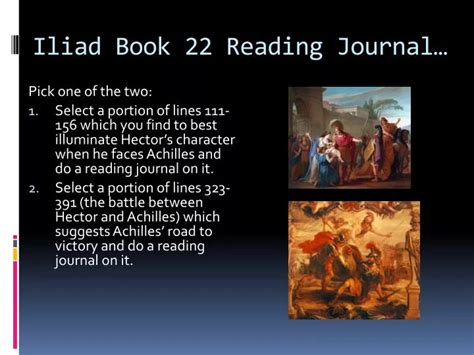 Ppt Iliad Book 22 Reading Journal Powerpoint Presentation Free