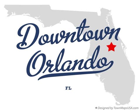 Map of Downtown Orlando, FL, Florida