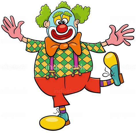 Cartoon Illustration Of Funny Clown Or Comedian Comic Character