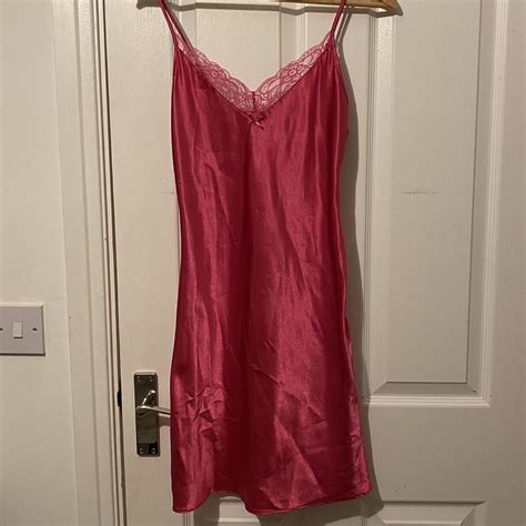 Gorgeous Hot Pink Vintage Slip Dress With Beautiful Depop