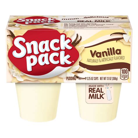 Snack Pack Vanilla Pudding Cups Shop Pudding And Gelatin At H E B