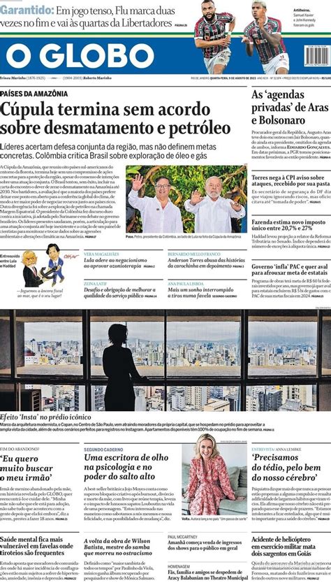 Capa O Globo Terça 27 de Dezembro de 2022