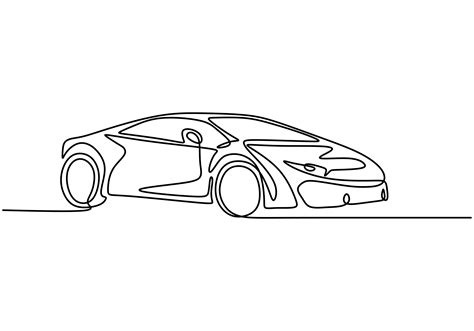 One Line Drawing Of Car 1958812 Vector Art At Vecteezy