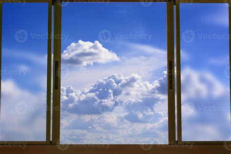 Look At Blue Cloudy Sky In Window 7420371 Stock Photo At Vecteezy