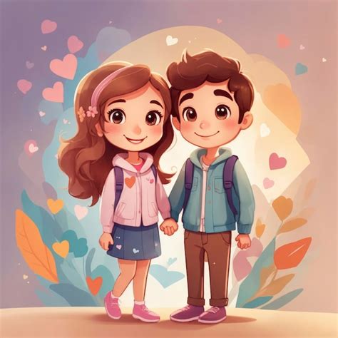 Premium Photo | Cute Cartoon couple for DP