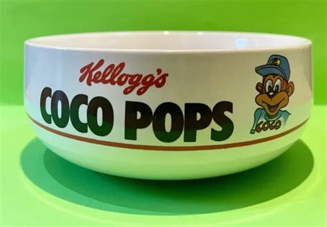 VINTAGE 1987 KELLOGG'S COCO POPS Cereal Bowl Dish £18.00 - PicClick UK