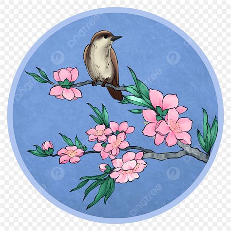 Mural Painting PNG Transparent Chinese Wind Flower And Bird Mural