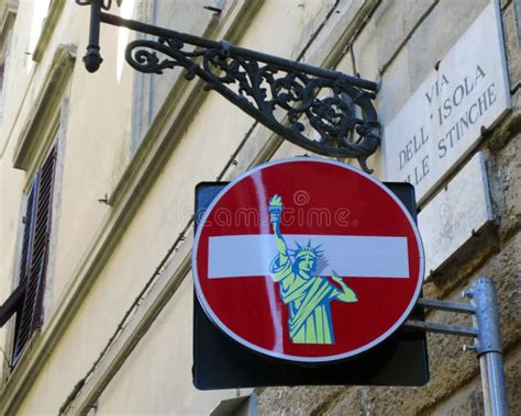 Europe Stop Sign with Graffiti Stock Image - Image of orange, stop ...