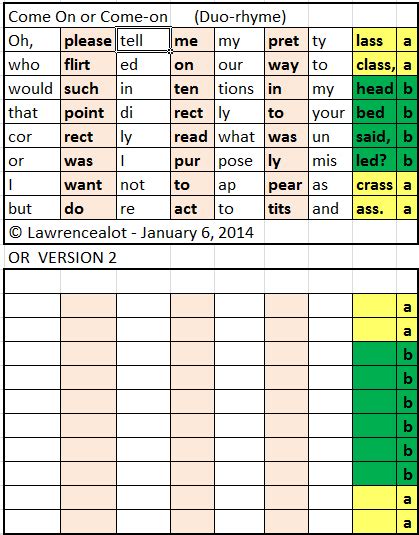 Duo-rhyme – Poetry Forms