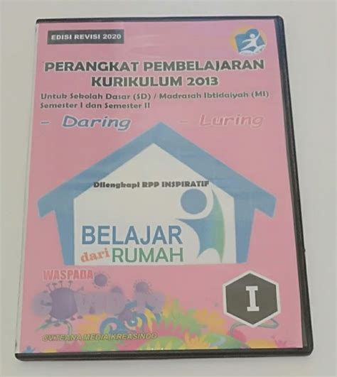 Jual CD RPP TEMATIK K 13 KELAS 1 SEM 1 2 LENGKAP RPP FULL 1 LEMBAR