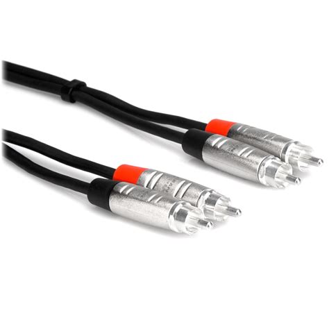 Hosa HRR 020X2 Pro Stereo Interconnect Dual REAN RCA To Same 20ft