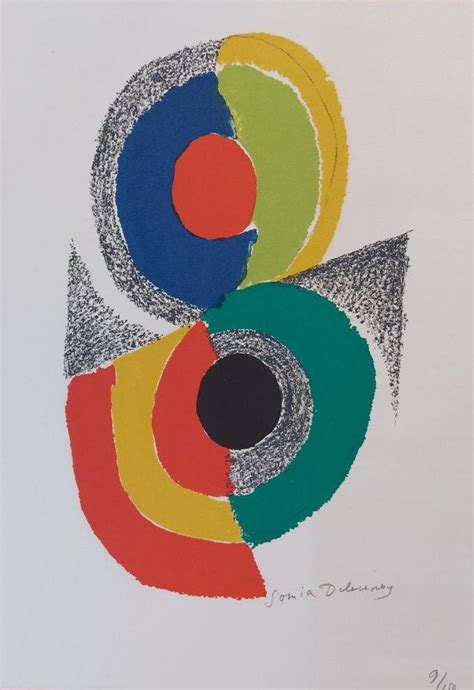 Sonia Delaunay Rhythms And Colors 1971 Original Color Lithograph For