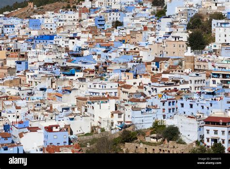 Dense Urban Development Of Chefchaouen Also Known As Chaouen Morocco