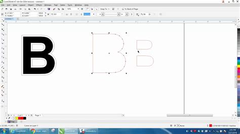 Corel Draw Tips Tricks Cut Line On The Inside And Outside Of Text