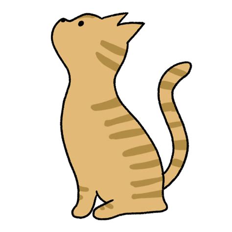 下に向かって爪とぎする茶トラのネコのイラスト Onwaイラスト