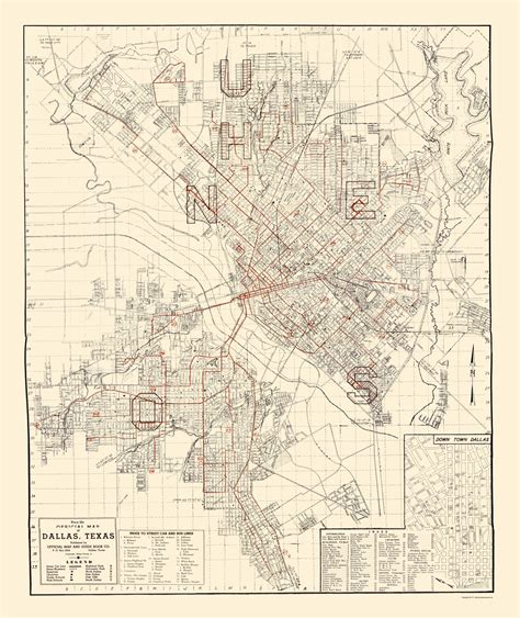 Dallas Texas - Evans 1937 - 23 x 27.36 - Walmart.com - Walmart.com