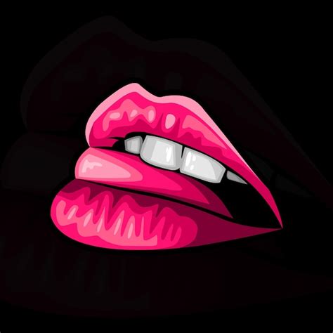 Premium Vector Sexy Lips Vector Illustration Templates