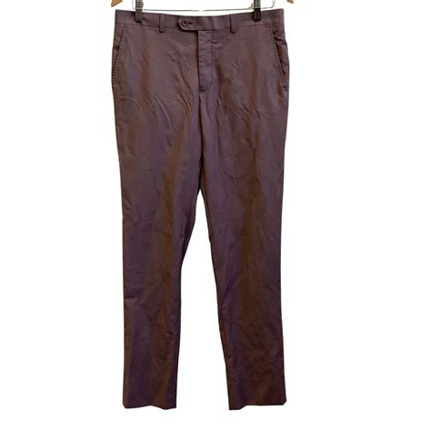 Ted Baker Mens Size W32r Pantalon 100wool Trousers Mauves