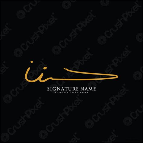letter ii signature logo template vector stock vector