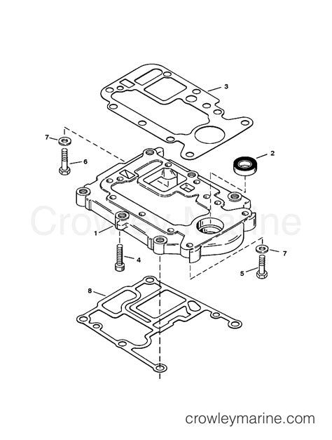 ADAPTOR PLATE UPPER 1996 Outboard 40 H040412SD ELPT Crowley Marine