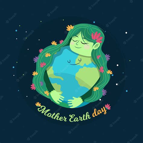 Free Vector Flat Design Mother Earth Day Concept