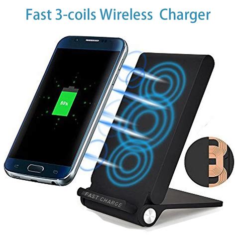 Foldable Wireless Charging Stand Coils Qi Wireless Charger For