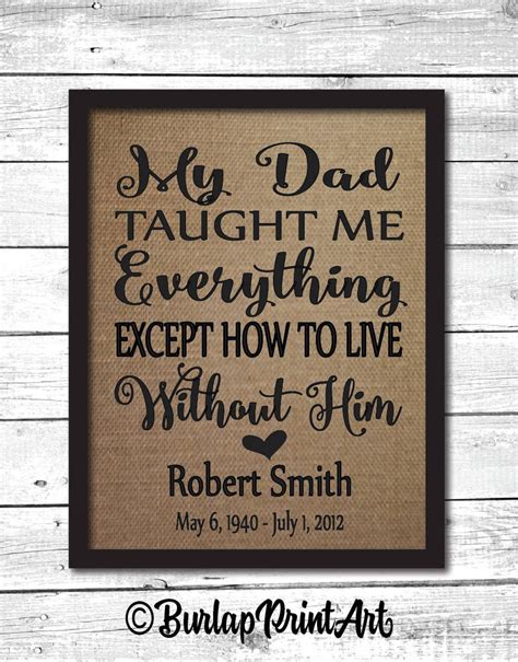 Dad Memorial Dad Memorial Gift Dad Memory in Memory of Dad | Etsy ...