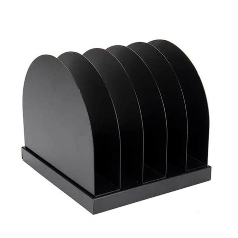 Mind Reader Section Metal File Organizer Desktop Organizer In Black