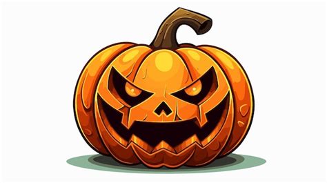 Cute Kid With Carved Jackolantern Pumpkin For Halloween Premium Ai