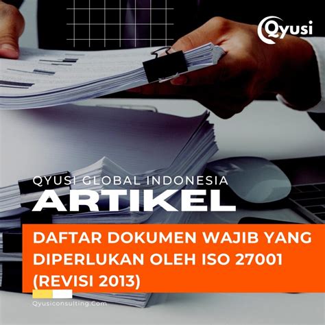 Daftar Dokumen Wajib Yang Diperlukan Oleh Iso Revisi