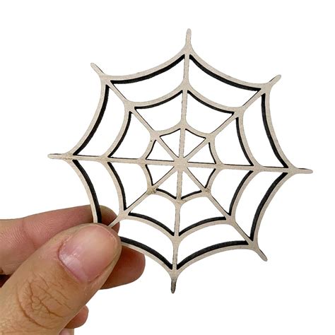 Mini Teia De Aranha Decora O De Halloween Em Mdf