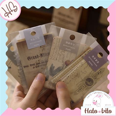 Jual 1 Set Isi 30 Lembar Retro Vintage Deco Art Paper Kertas Hias