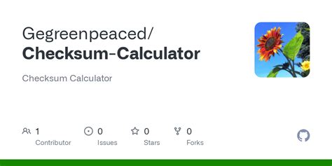 Github Gegreenpeaced Checksum Calculator Checksum Calculator