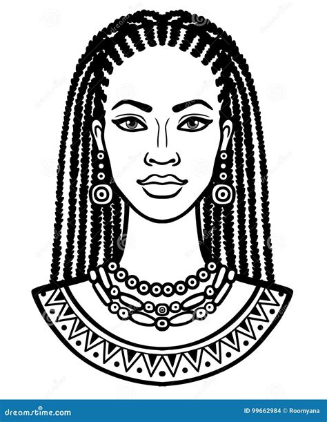 African Woman Face Art