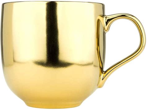 Yedi YCC675 15 Oz Porcelain Mug With Gold Design Desert Gold