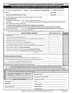 Fillable Online Renewal Application For Senior Or Disabled Person