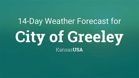 City of Greeley, Kansas, USA 14 day weather forecast